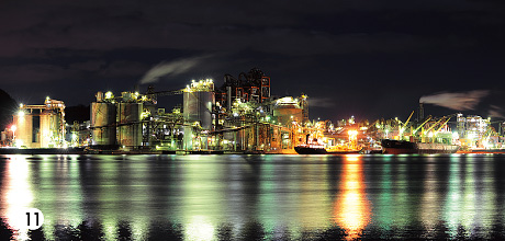 苅田町の工場夜景