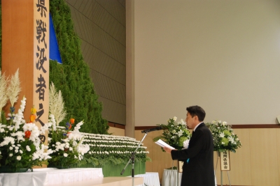 令和４年度福岡県戦没者追悼式の様子