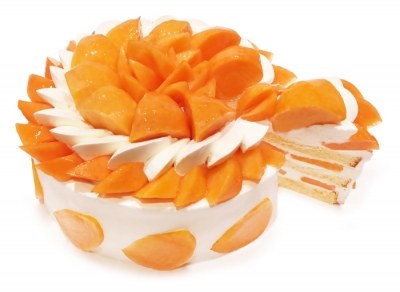 福岡県産 柿「秋王」のショートケーキの画像