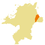 築上町の地図上の位置