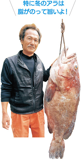 宗像漁業 協同組合員 福崎三男（ふくざき みつお）さん「特に冬のアラは脂がのって旨いよ！」