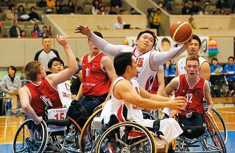 「北九州チャンピオンズカップ国際車椅子バスケットボール大会」の様子