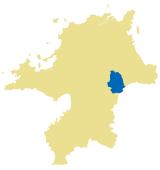 地図上の添田町の位置