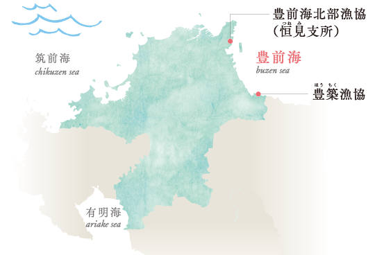 豊前海近辺の地図上の位置