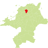 大木町・大川市の地図上の位置