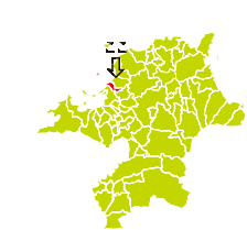 地図上の新宮町の位置