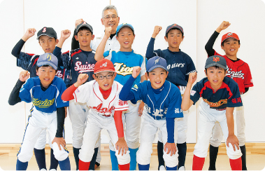 筑後市少年野球育成会の皆さん