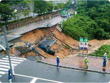 平成30年7月の豪雨の様子