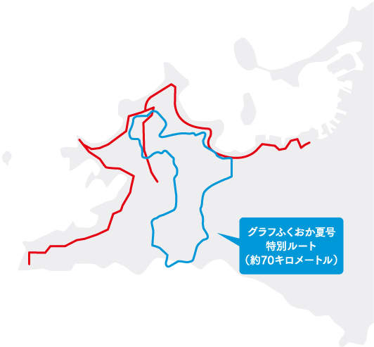 福岡・糸島ルートの地図