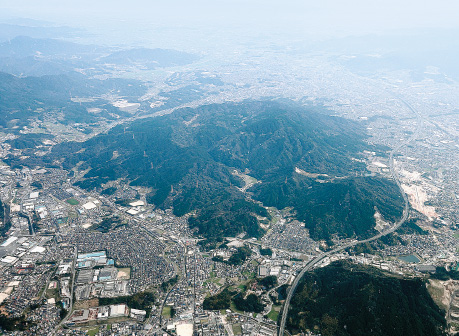 大野城跡周辺の航空写真