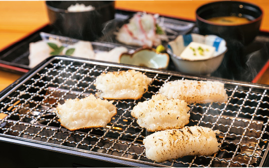 「鱧の白焼き定食」の写真