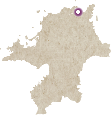 福岡県地図上での位置