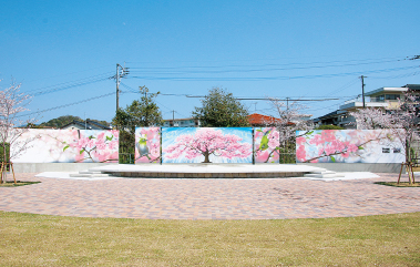 桜の壁画の写真1