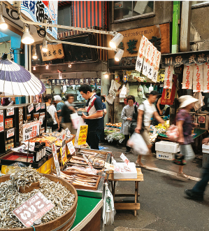 北九州の旦過市場商店街の様子