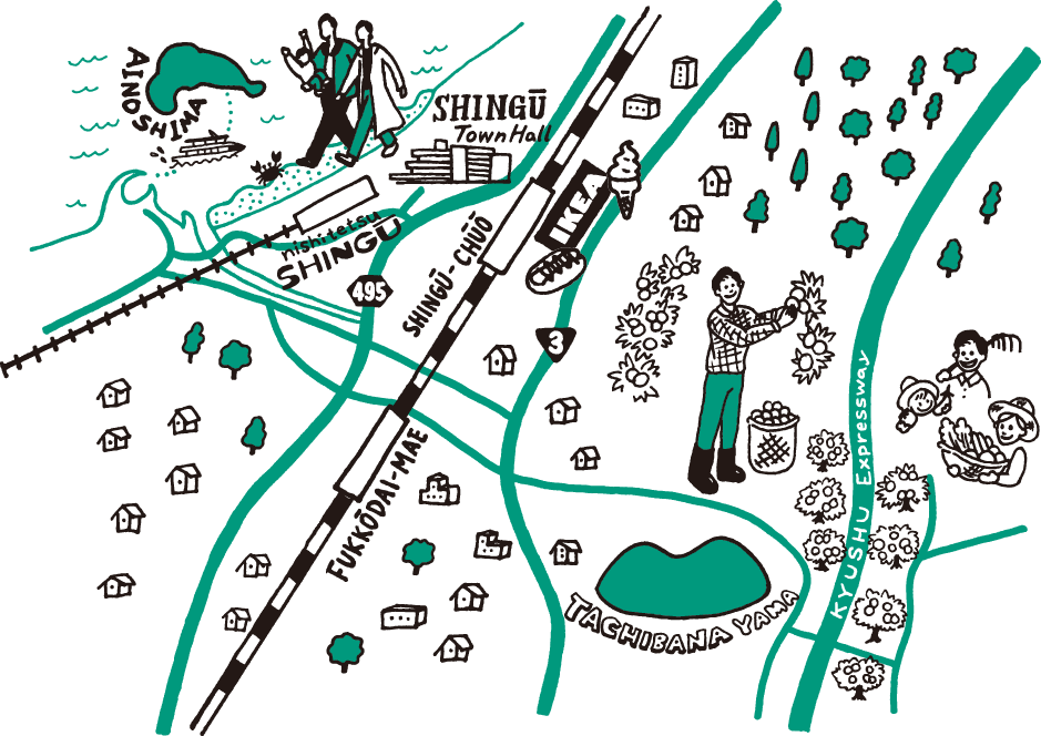 新宮町の絵地図