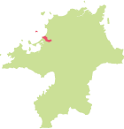 福岡県地図上の新宮町