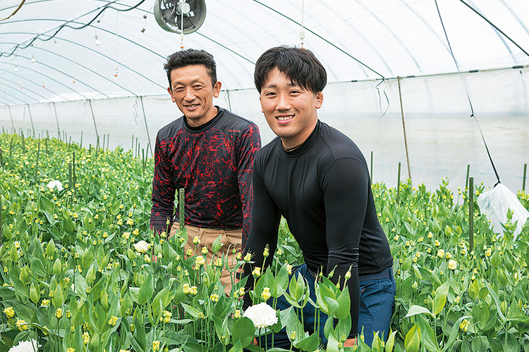 髙瀨花園の髙瀨英治さんと寛人さんの写真