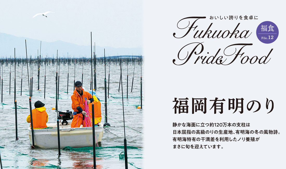 Fukuoka Pride Food／有明海のノリの養殖作業の写真