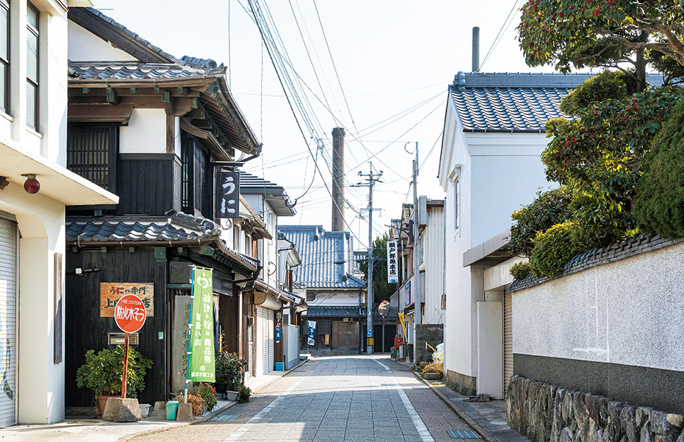 津屋崎千軒の面影を残す町並みの写真