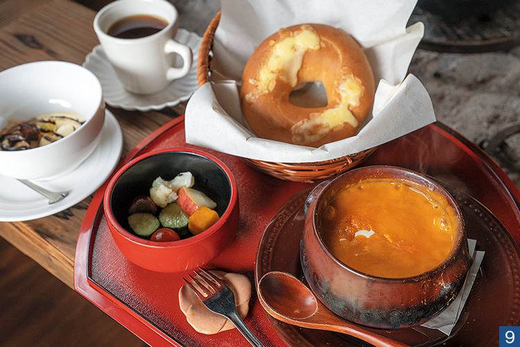 道原ガーデンカフェのパンやスープなどの料理写真 道原ガーデンカフェのパンやスープなどの料理写真