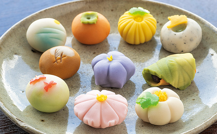 10種類の和菓子の写真