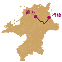 福岡の地図のイラスト