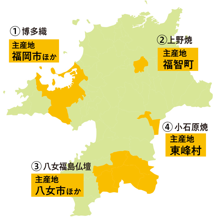 福岡県の地図のイラスト 福岡県の地図のイラスト