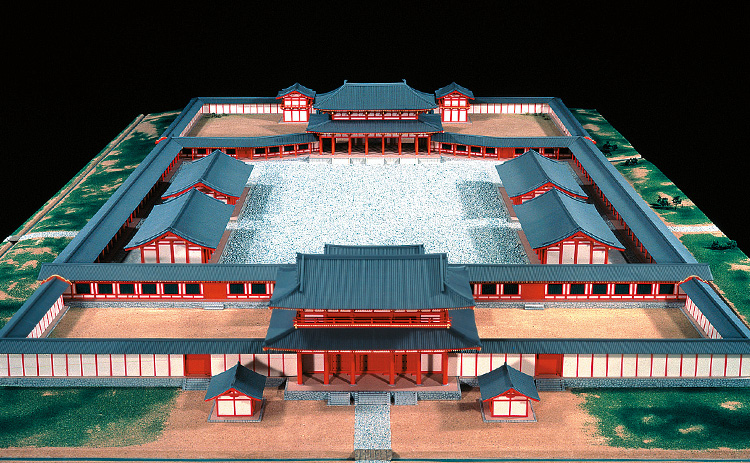 大宰府政庁跡の模型の写真