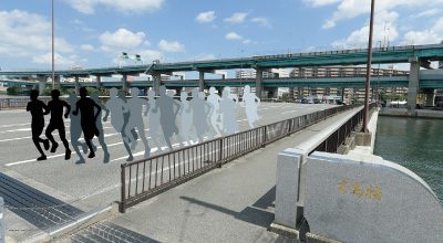 千鳥橋交差点(37.8km地点) 写真