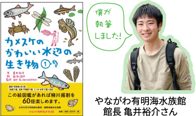 絵図鑑「カメスケのかわいい水辺の生き物」 やながわ有明海水族館 館長 亀井裕介さん