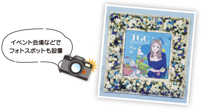 イベント会場などでフォトスポットも設置