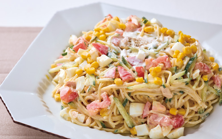 カルボナーラ風スパゲッティサラダ イメージ画像