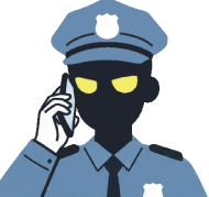 ニセ警官 イラスト