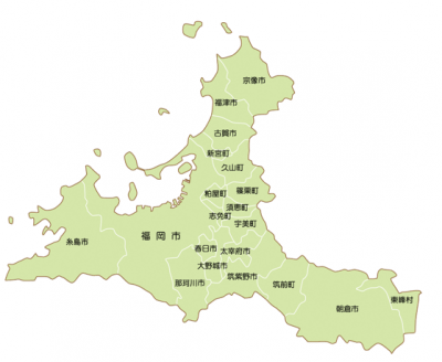 福岡地域の地図