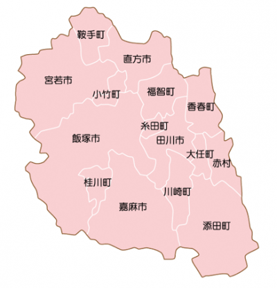 筑豊地域の地図