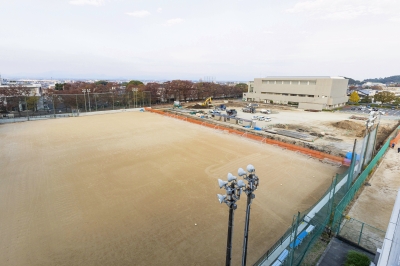 雨水貯留施設工事現場