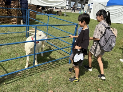 ふれあい動物園（筑後会場の様子）