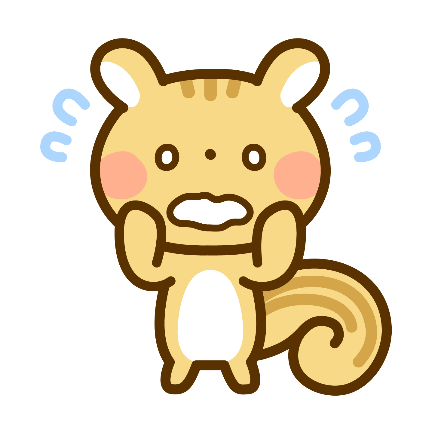 リス　焦る
