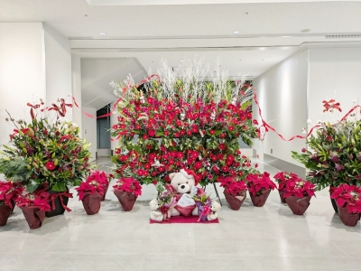 福岡空港での飾花