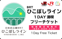 「BRTひこぼしライン１DAY満喫フリーチケット」券面デザイン