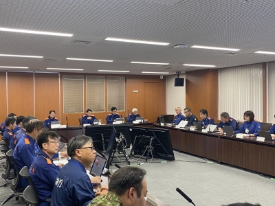 災害対策本部会議の写真