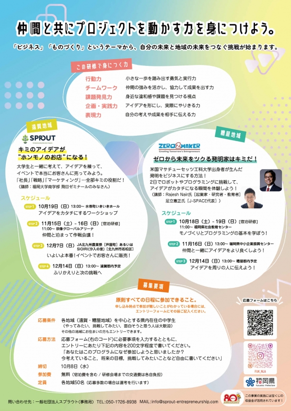 募集チラシ（裏）