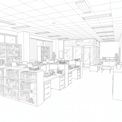 営業所内部全景　参考例２