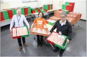 寄贈された食品の写真