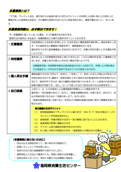 令和７年度多重債務者相談無料ウィーク・チラシ（うら）