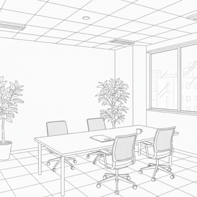 営業所内部（応接スペース）