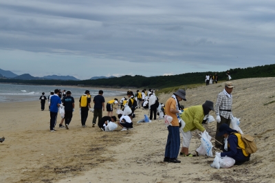 海岸清掃実施の様子