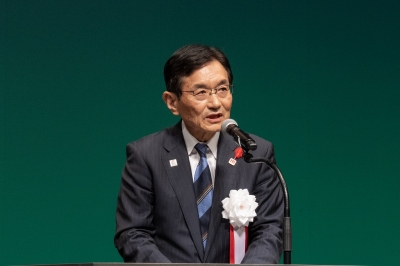 挨拶する江口副知事