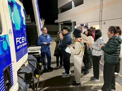 公益財団法人ふくおか環境財団による夜間収集の視察