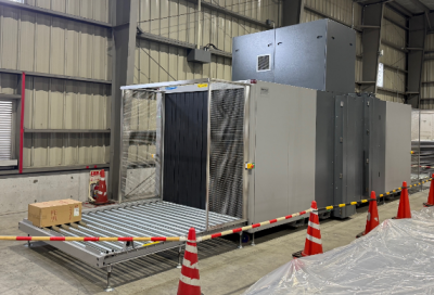 運用開始する大型X線検査装置